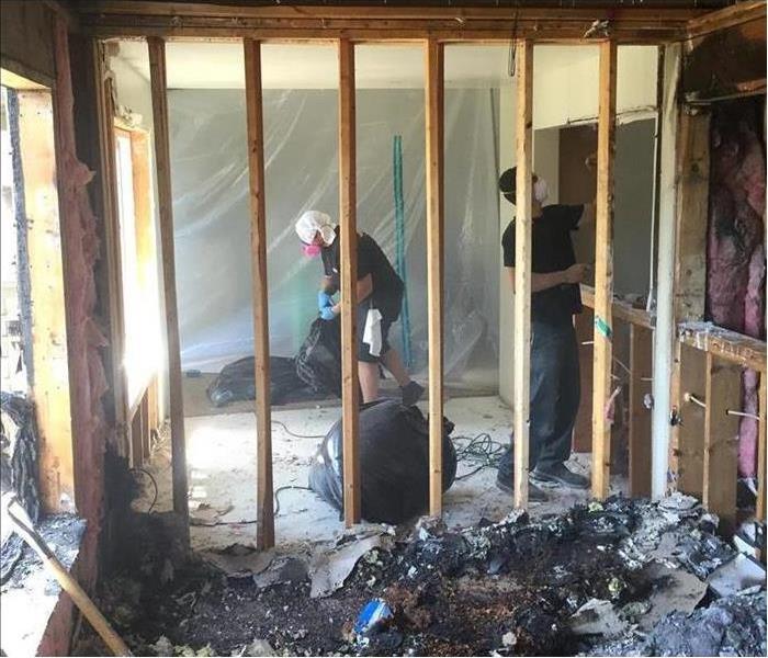 specialists are restoring a property after a fire